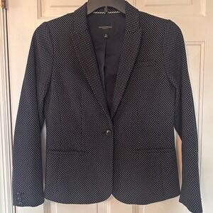 Banana Republic‎ Blazer Classic Fit Black  Dotted Career Jacket Size 8